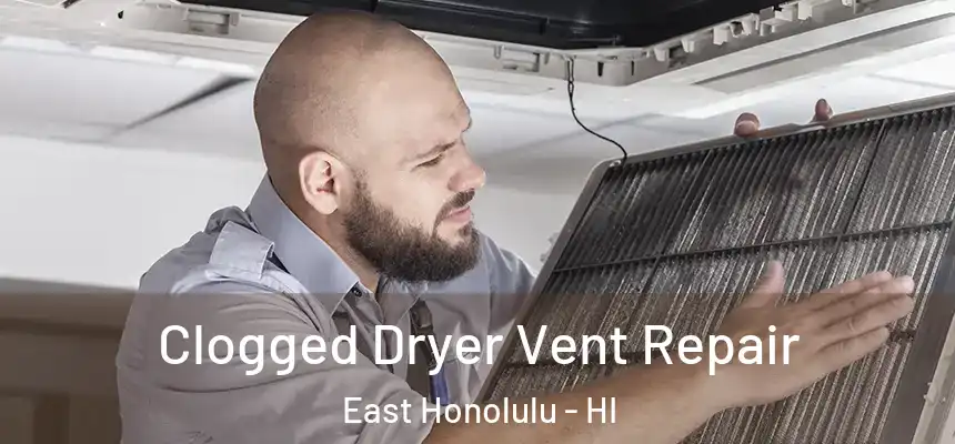 Clogged Dryer Vent Repair East Honolulu - HI